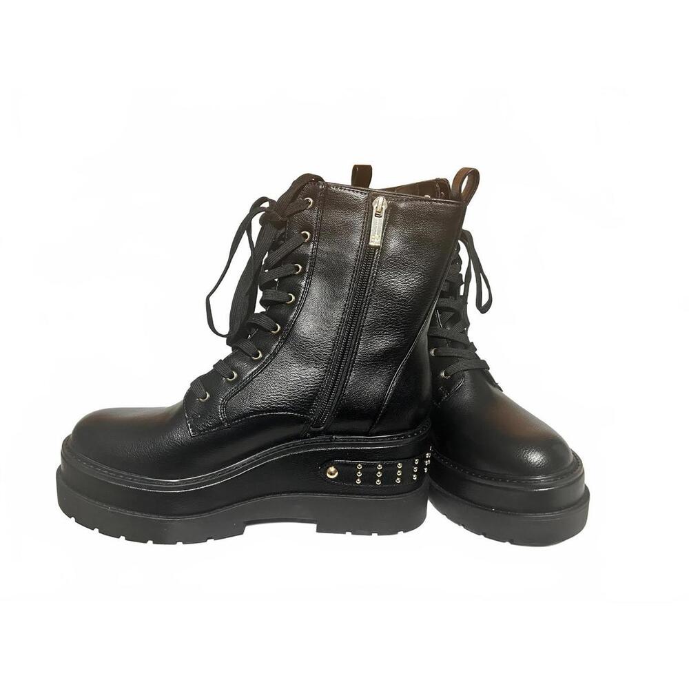 Jessica Simpson JS-IMELDA2 Black Platform Combat Boots Size 9M